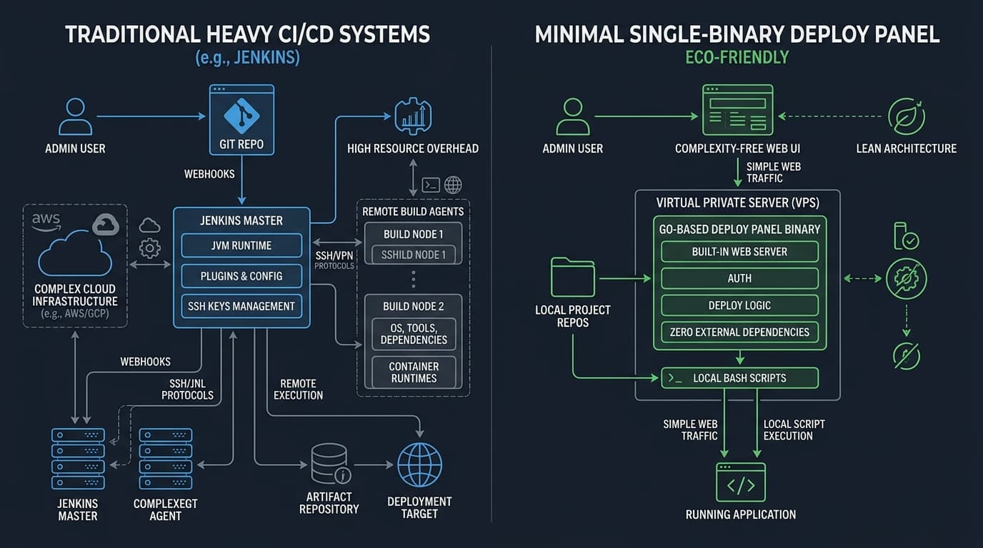 Replacing Jenkins with a Single-Binary Deploy Panel