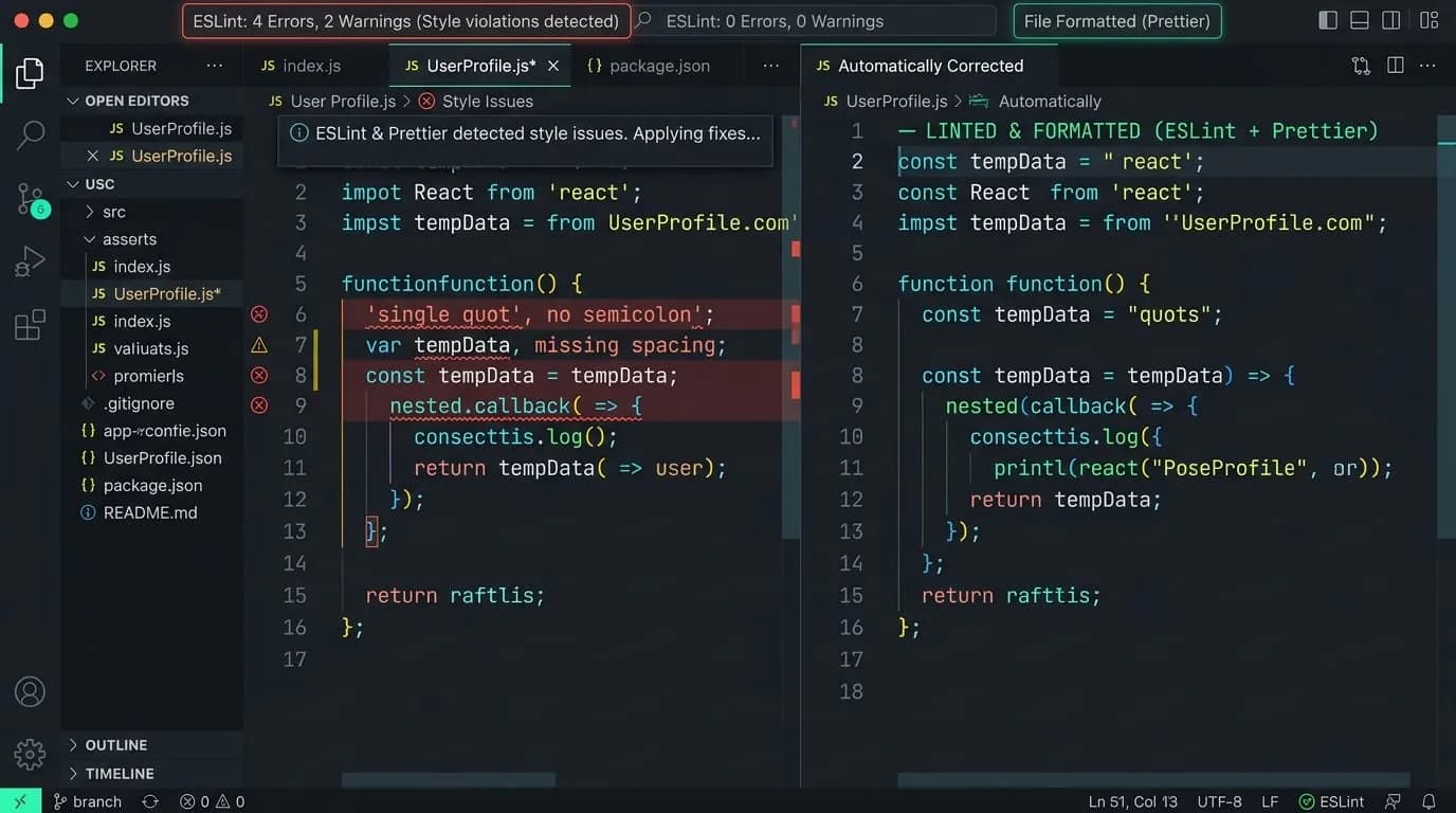 Setup ESLint, Prettier, EditorConfig, and JSConfig in React Apps