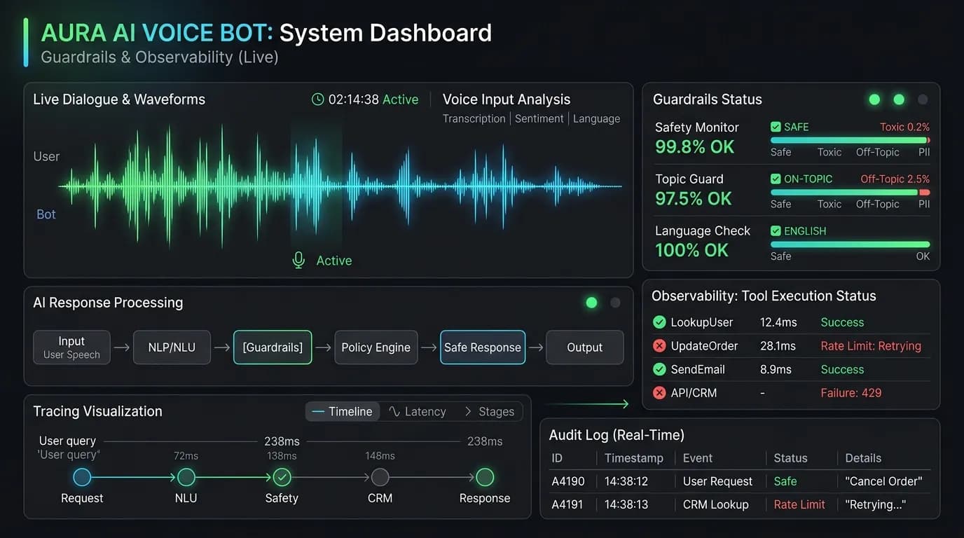 Voice Agent Guardrails & Observability