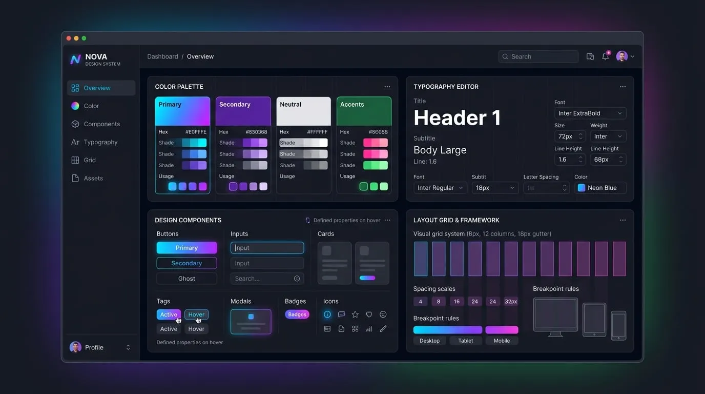 Modern Design System Dashboard