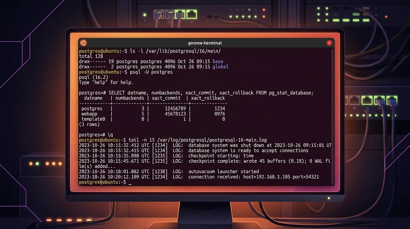 Ubuntu Server Shell / PostgreSQL CLI