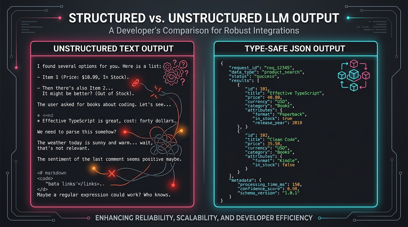 Structured vs. Unstructured LLM Output Comparison